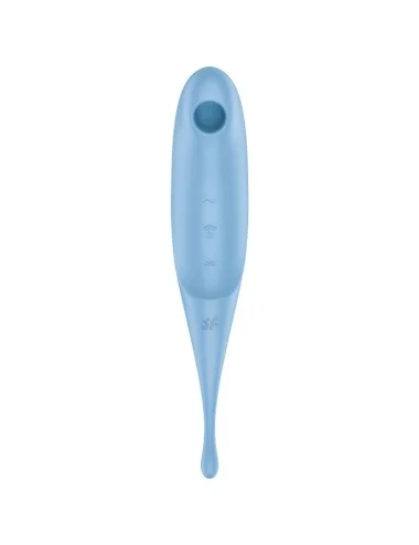 SATISFYER TWIRLING PRO AIR PULSE STIMULATOR & VIBRATOR - BLUE