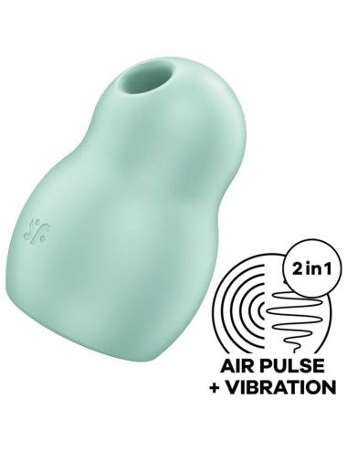 SATISFYER PRO TO GO 1 DOUBLE AIR PULSE STIMULATOR & VIBRATOR - GREEN