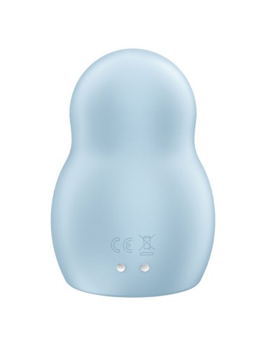 SATISFYER PRO TO GO 1 DOUBLE AIR PULSE STIMULATOR & VIBRATOR - BLUE