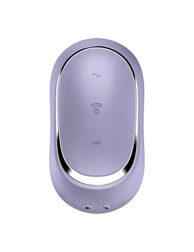 SATISFYER PRO TO GO 2 DOUBLE AIR PULSE STIMULATOR & VIBRATOR - VIOLET