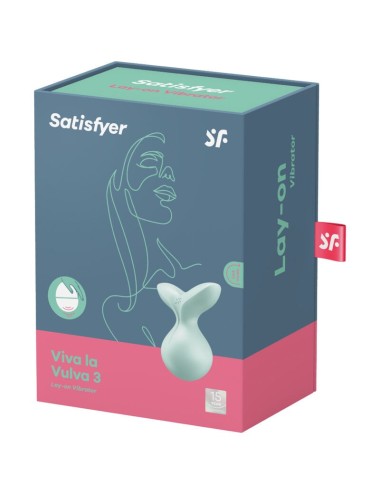 SATISFYER VIVA LA VULVA 3 LAY-ON VIBRATOR - GREEN