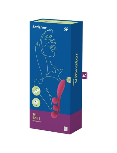 SATISFYER TRI BALL 1 MULTI VIBRATOR - RED