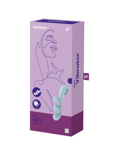 SATISFYER TRI BALL 2 MULTI VIBRATOR - BLUE