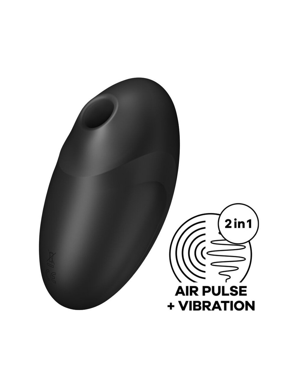 SATISFYER VULVA LOVER 3 AIR PULSE STIMULATOR & VIBRATOR - BLACK