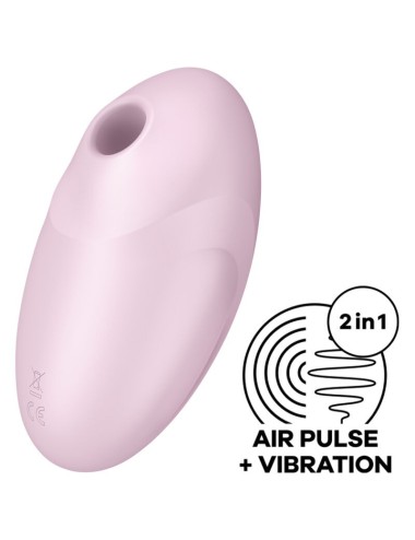 SATISFYER VULVA LOVER 3 AIR PULSE STIMULATOR & VIBRATOR - PINK