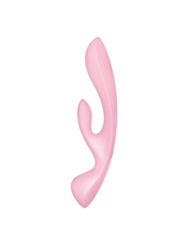 SATISFYER TRIPLE OH HYBRID VIBRATION - PINK