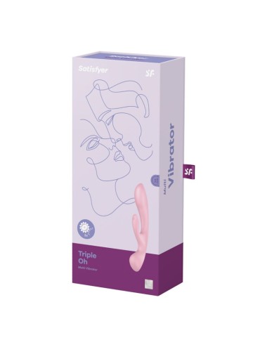 SATISFYER TRIPLE OH HYBRID VIBRATION - PINK