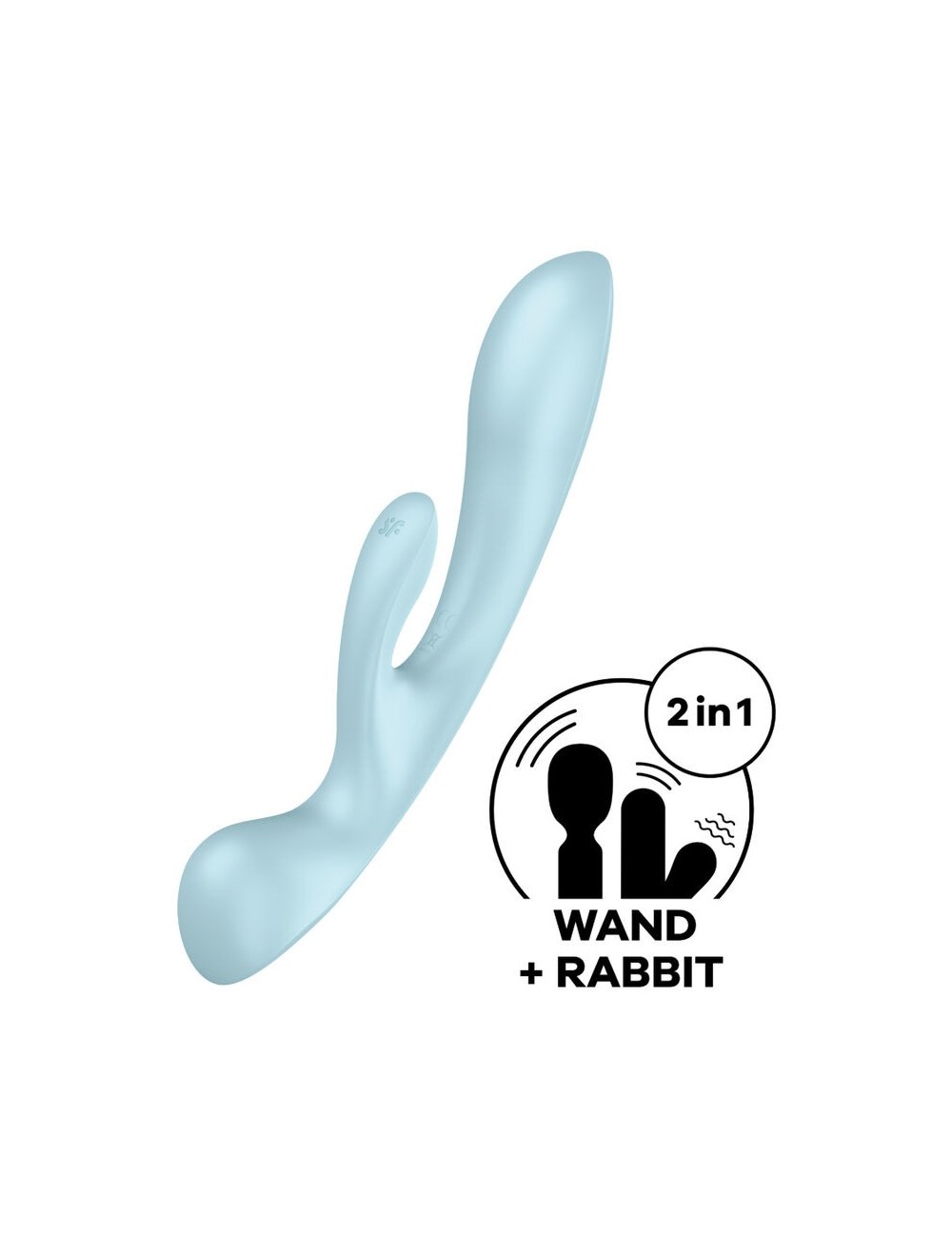 SATISFYER TRIPLE OH HYBRID VIBRATION - BLUE SATISFYER TRIPLE OH HYBRID VIBRATION - BLUE
