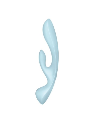 SATISFYER TRIPLE OH HYBRID VIBRATION - BLUE