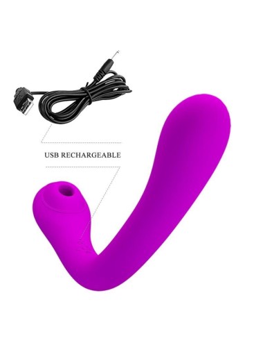 PRETTY LOVE ALEX VIBRATOR AND STIMULATOR - PURPLE