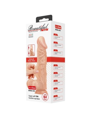 BEAUTIFUL ENCOUNTER BURAQ REALISTIC AND FLEXIBLE DILDO 24 CM - FLESH