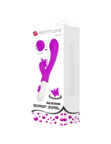 PRETTY LOVE MOTH LICKING & VIBRATING - PURPLE