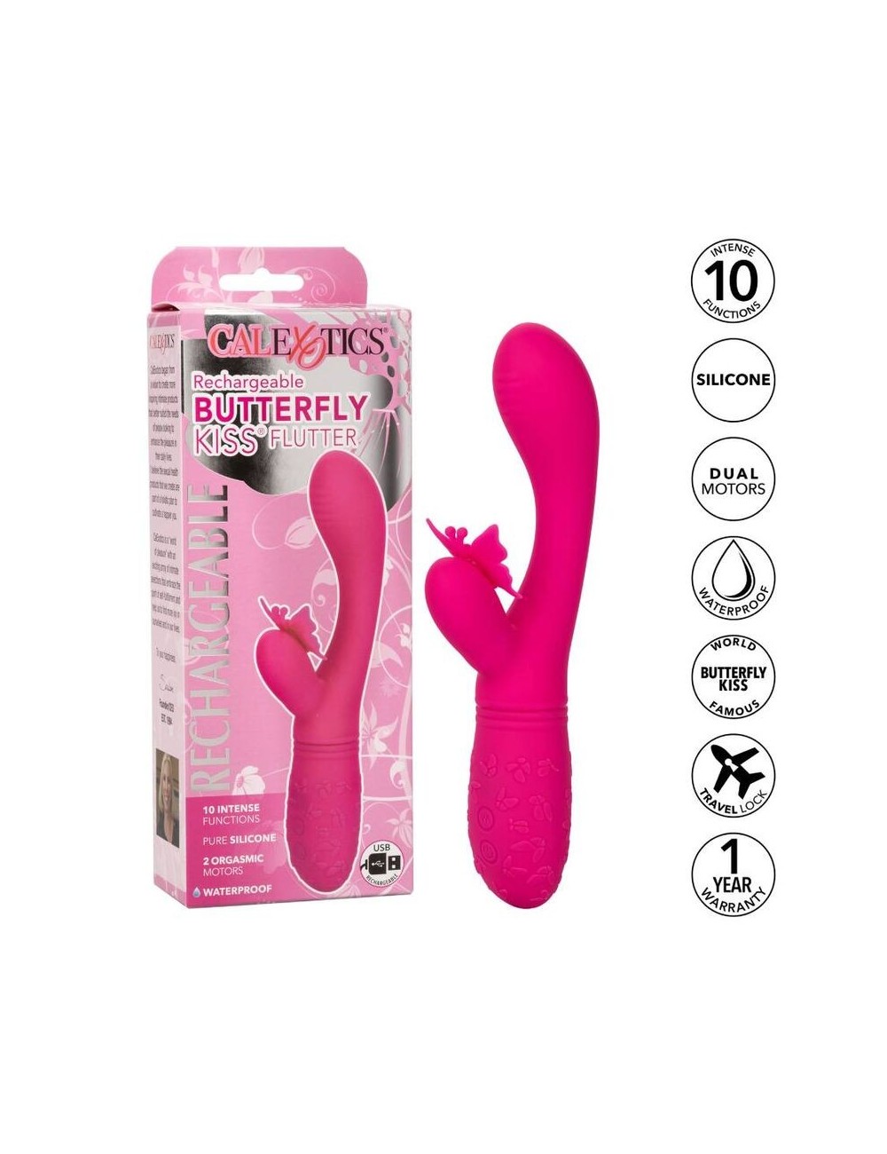 CALIFORNIA EXOTICS BUTTERFLY KISS FLUTTER PINK