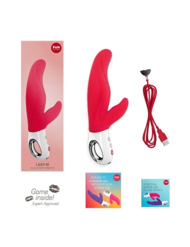 FUN FACTORY - LADY BI DUAL VIBRATOR INDIA RED