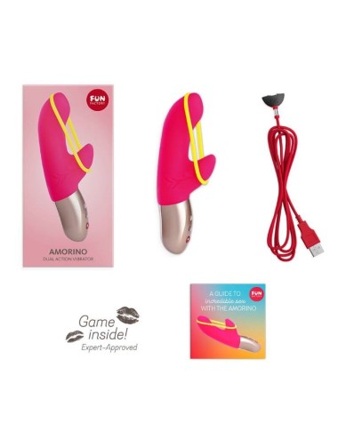 FUN FACTORY - AMORINO MINI VIBRATOR PINK & NEON YELLOW