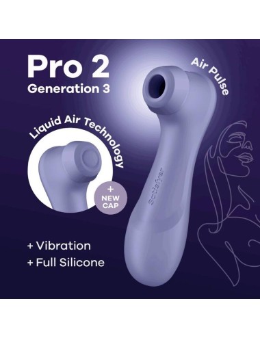 SATISFYER PRO 2 GENERATION 3 LIQUID AIR TECHNOLOGY - LILAC