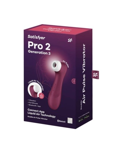 SATISFYER PRO 2 GENERACIÓN 3 - WINE RED  BLUETOOTH &  APP