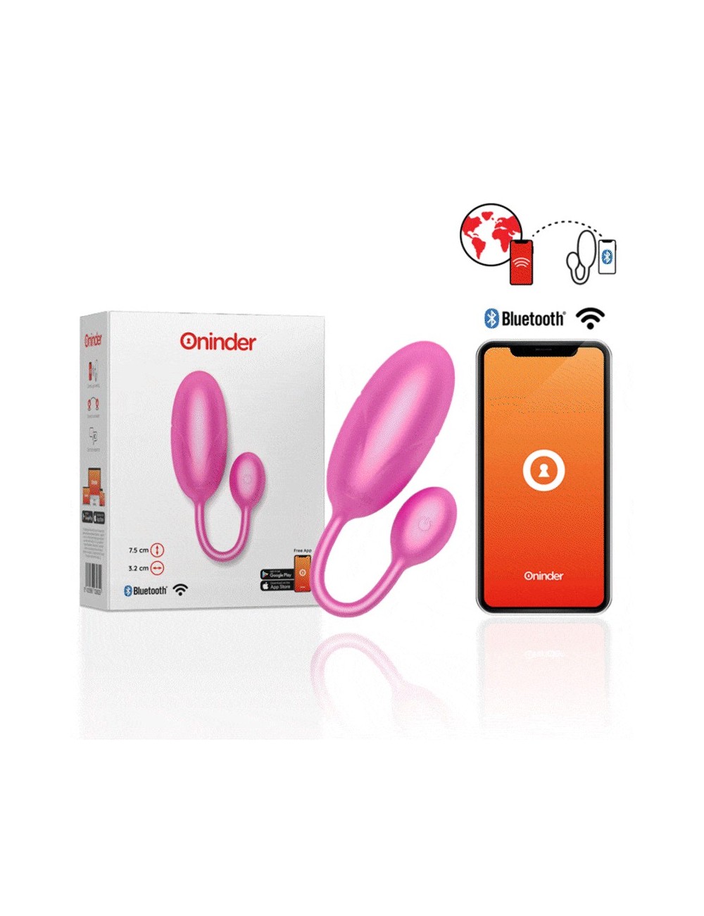 ONINDER - TOKYO VIBRATING EGG PINK 7.5 X 3.2 CM FREE APP ONINDER - TOKYO VIBRATING EGG PINK 7.5 X 3.2 CM FREE APP