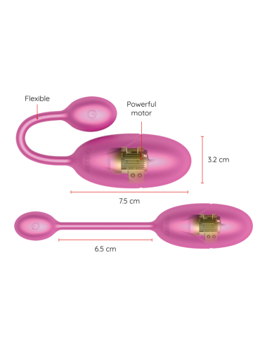 ONINDER - TOKYO VIBRATING EGG PINK 7.5 X 3.2 CM FREE APP