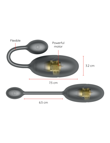 ONINDER - TOKYO VIBRATING EGG BLACK 7.5 X 3.2 CM FREE APP