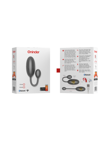 ONINDER - TOKYO VIBRATING EGG BLACK 7.5 X 3.2 CM FREE APP
