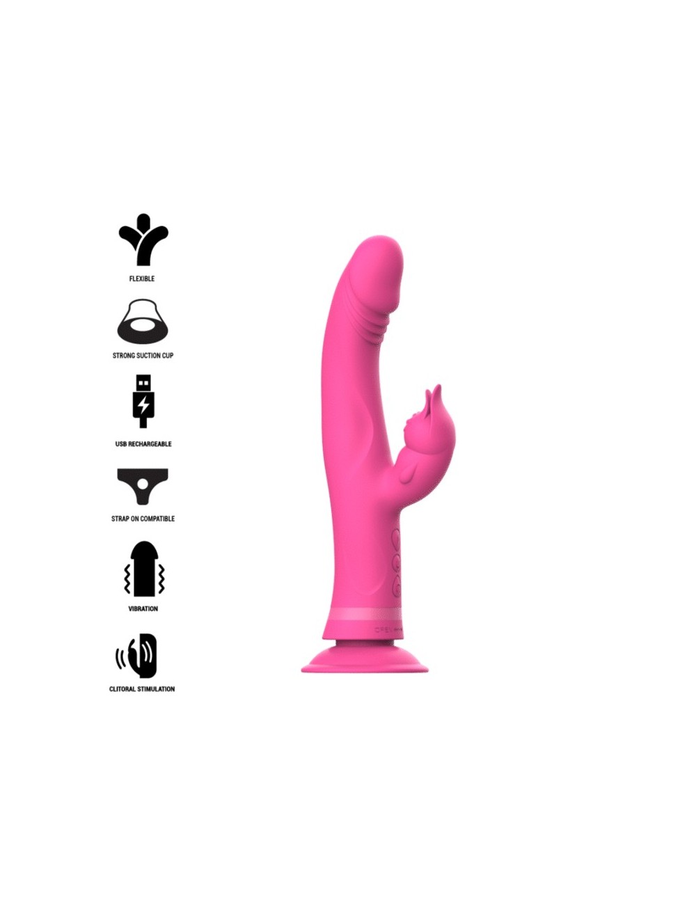 INTENSE - JULIO VIBRATOR RABBIT SILICONE PINK