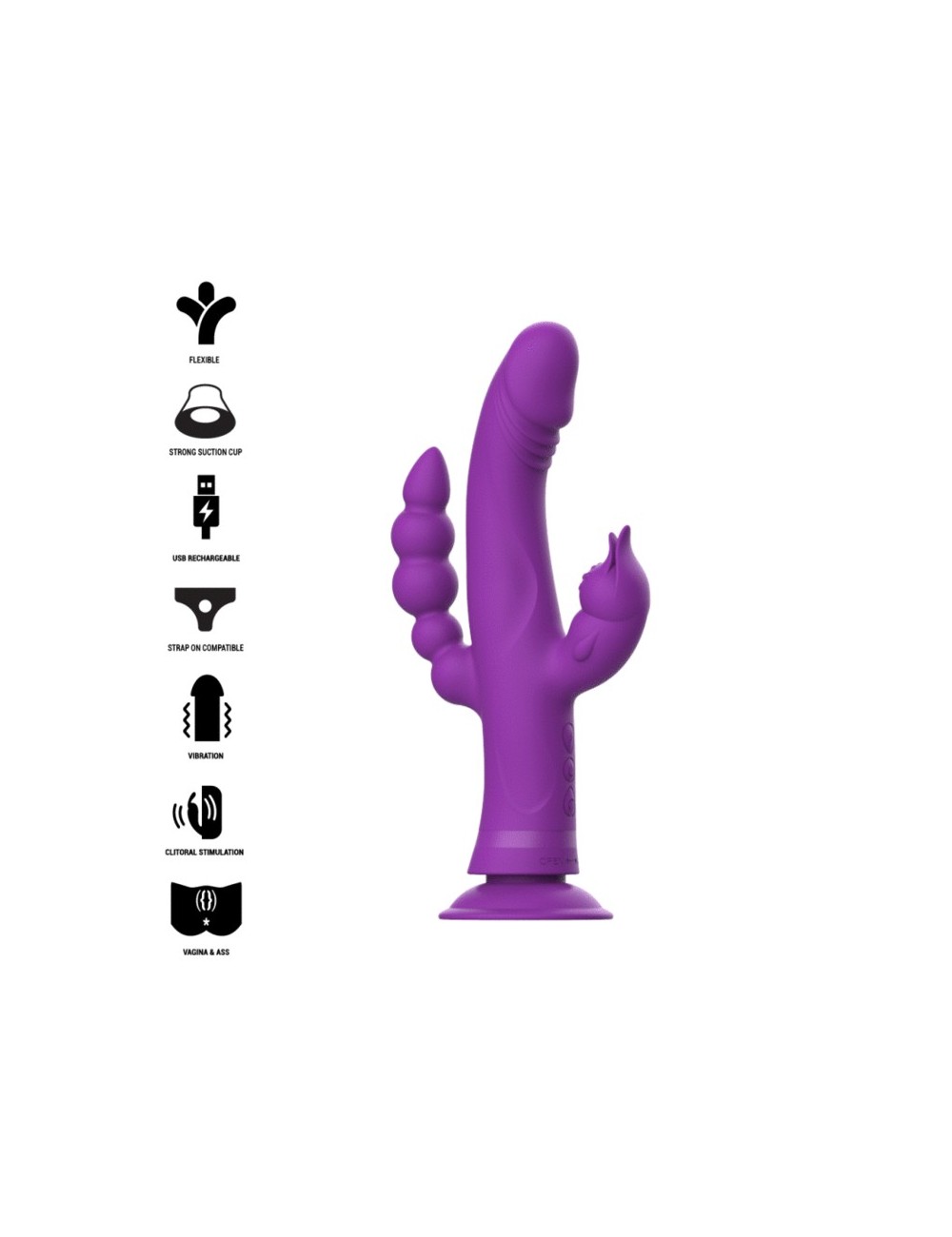 INTENSE - CASANOVA VIBRATOR RABBIT SILICONE TRIPLE ENGINE PURPLE INTENSE - CASANOVA VIBRATOR RABBIT SILICONE TRIPLE ENGINE PURPLE