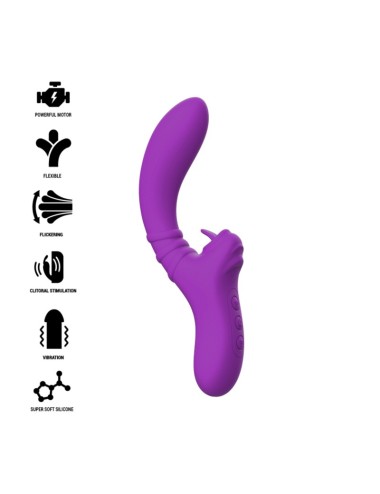 INTENSE - HARRY VIBRATOR FLEXIBLE WITH PURPLE TONGUE