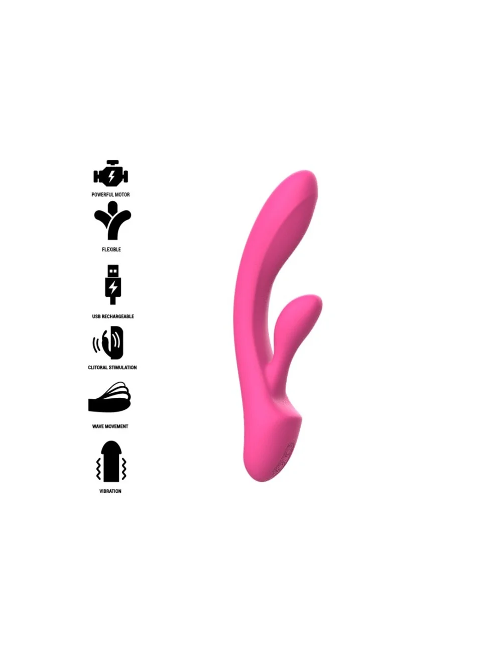 INTENSE - LUIGI VIBRATOR RABBIT SILICONE PINK INTENSE - LUIGI VIBRATOR RABBIT SILICONE PINK