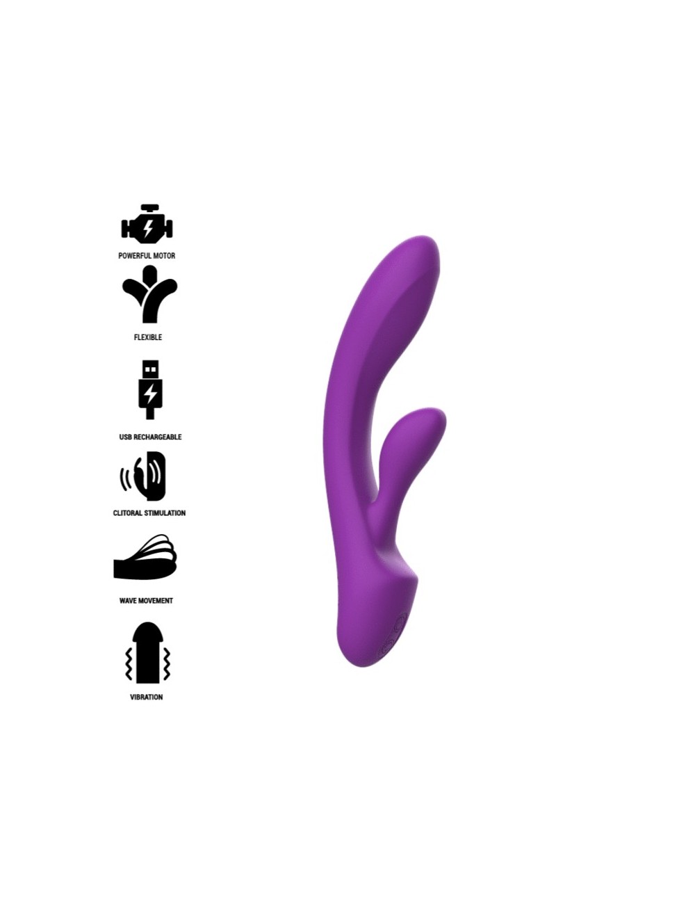 INTENSE - LUIGI VIBRATOR RABBIT SILICONE PURPLE INTENSE - LUIGI VIBRATOR RABBIT SILICONE PURPLE