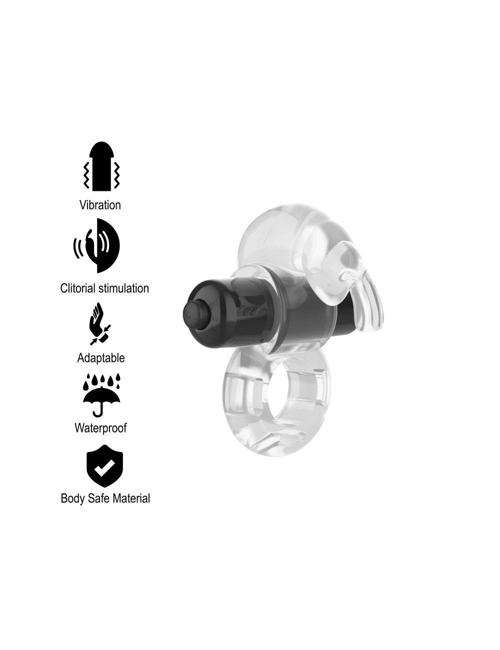 INTENSE - FRY TRANSPARENT VIBRATING RING INTENSE - FRY TRANSPARENT VIBRATING RING