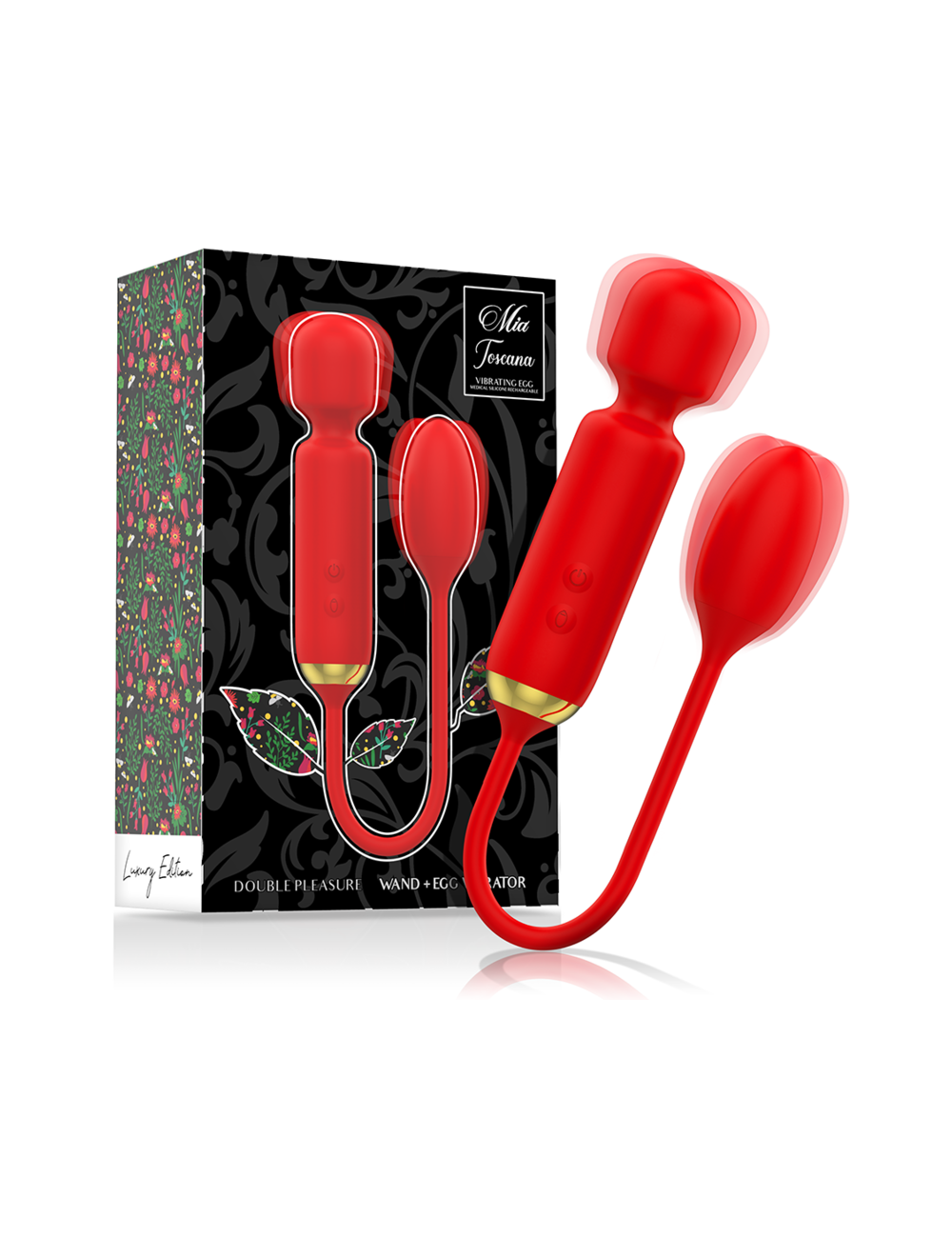 MIA - TOSCANA DOUBLE PLEASURE WAND + VIBRATING EGG