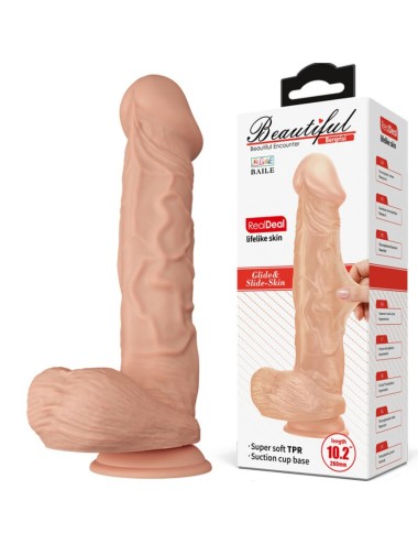 BEAUTIFUL ENCOUNTER BERGRISI REALISTIC AND FLEXIBLE DILDO 26 CM - FLESH