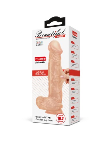 BEAUTIFUL ENCOUNTER BERGRISI REALISTIC AND FLEXIBLE DILDO 26 CM - FLESH