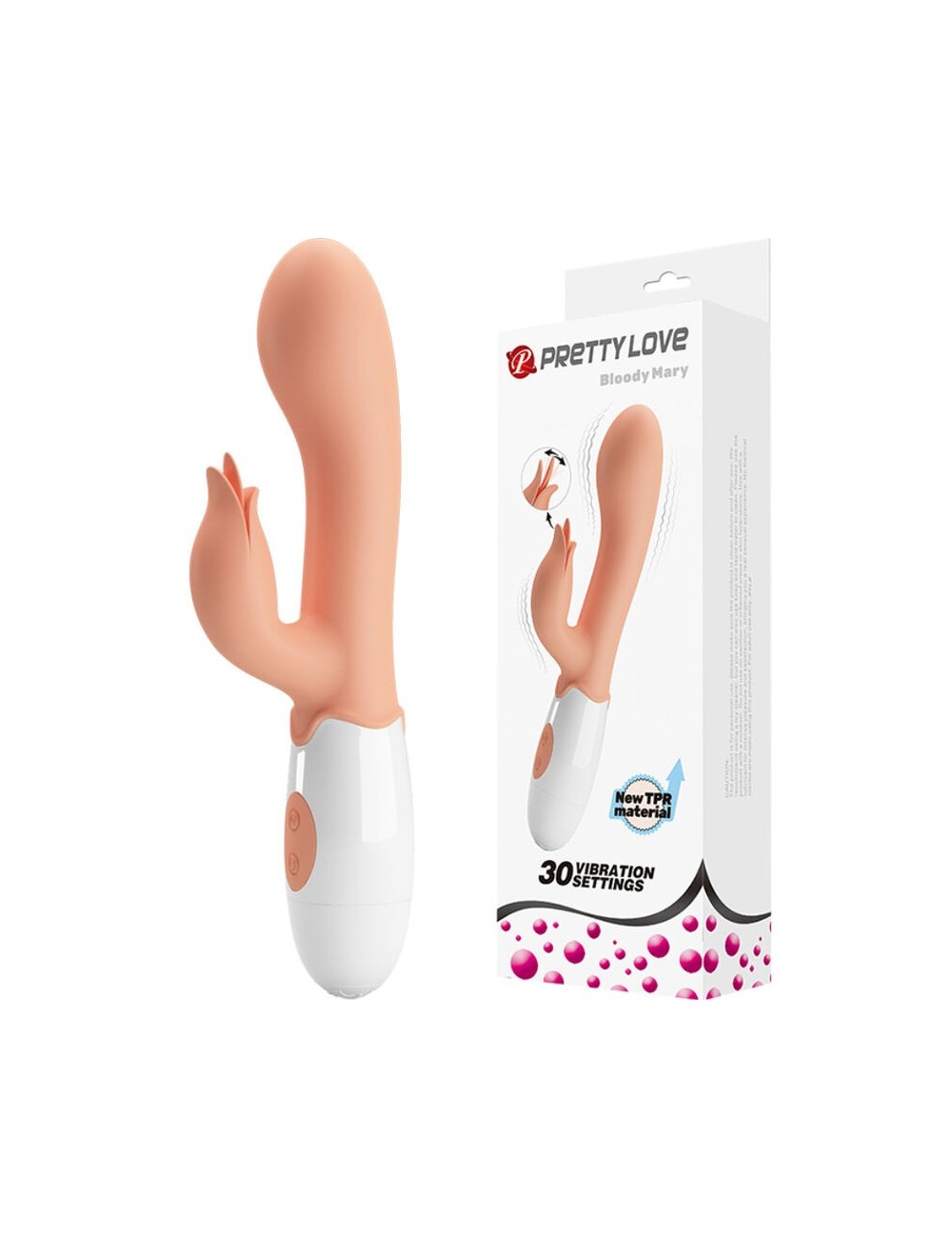 PRETTY LOVE - BLOODY MARY VIBRATOR WITH STIMULATOR PRETTY LOVE - BLOODY MARY VIBRATOR WITH STIMULATOR