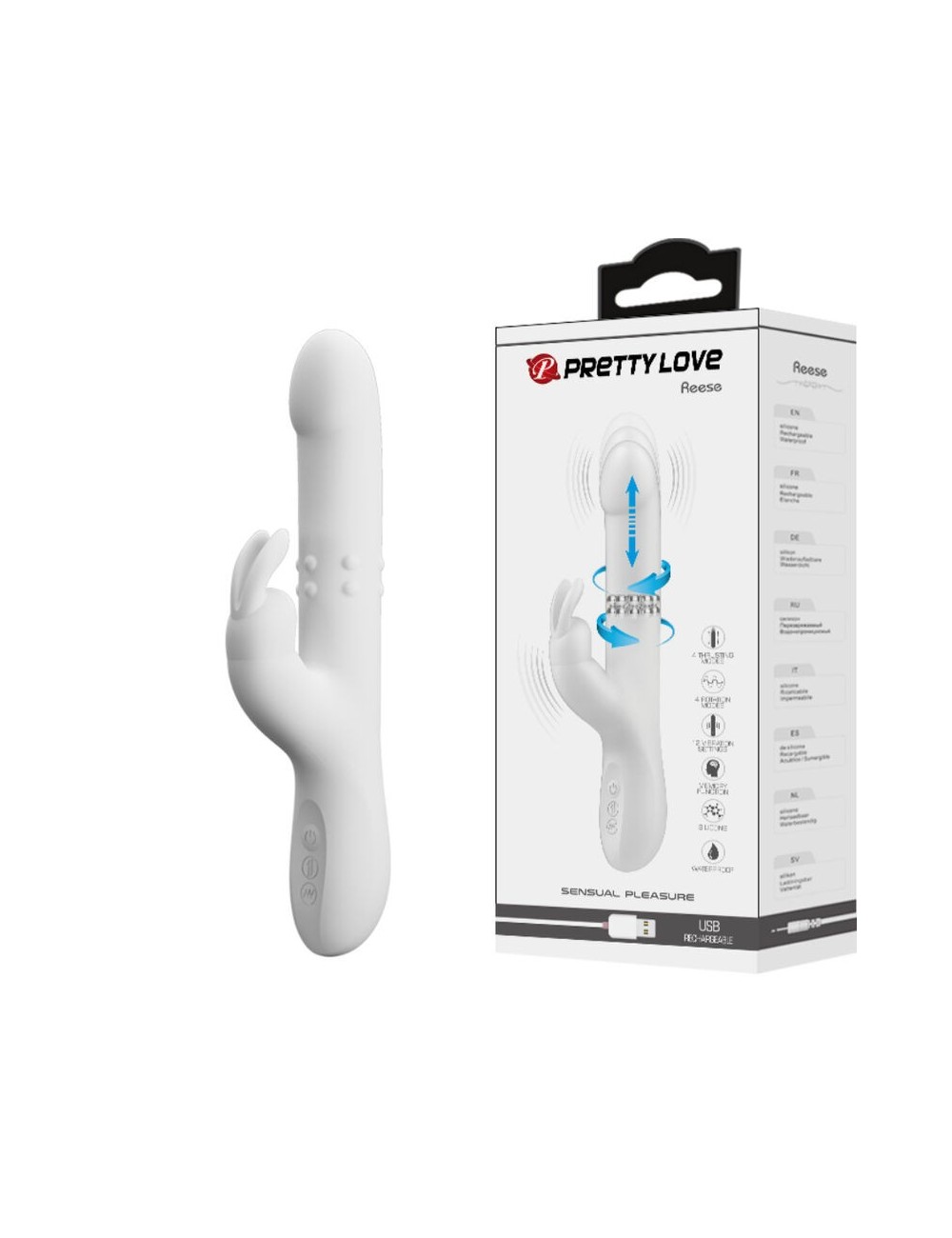 PRETTY LOVE - REESE ROTATING VIBRATOR SILVER PRETTY LOVE - REESE ROTATING VIBRATOR SILVER