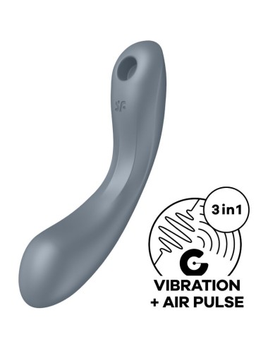 SATISFYER - CURVE TRINITY 1 AIR PULSE VIBRATION GREY