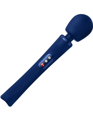 FUN FACTORY - VIM SILICONE RECHARGEABLE VIBRATING WEIGHTED RUMBLE WAND MIDNIGHT BLUE