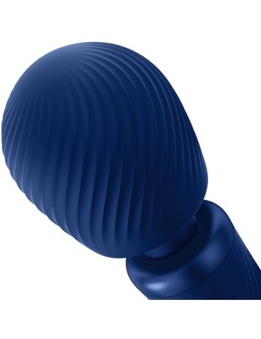 FUN FACTORY - VIM SILICONE RECHARGEABLE VIBRATING WEIGHTED RUMBLE WAND MIDNIGHT BLUE