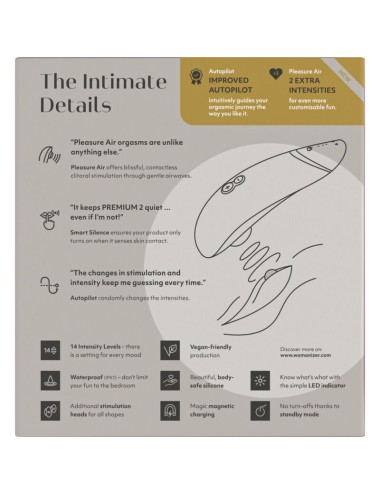 WOMANIZER - PREMIUM 2 CLITORAL STIMULATOR WARM GRAY
