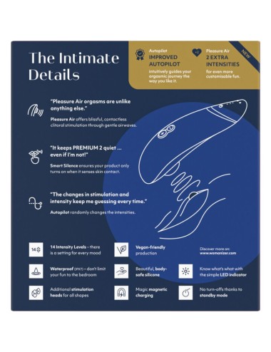 WOMANIZER - PREMIUM 2 CLITORAL STIMULATOR BLUEBERRY