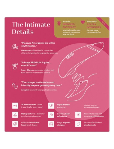WOMANIZER - PREMIUM 2 CLITORAL STIMULATOR RASPBERRY