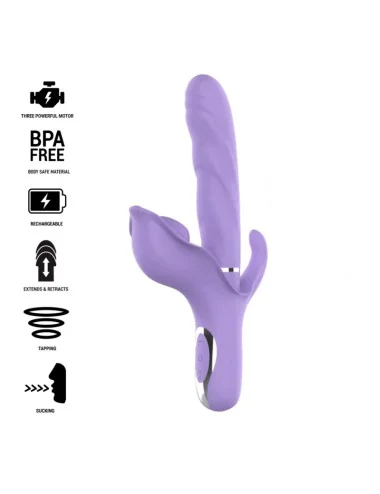 INTENSE - BILLIE MULTIFUNCTION RECHARGEABLE VIBRATOR SUCTION & PULSING PURPLE