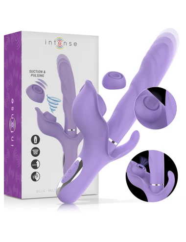 INTENSE - BILLIE MULTIFUNCTION RECHARGEABLE VIBRATOR SUCTION & PULSING PURPLE
