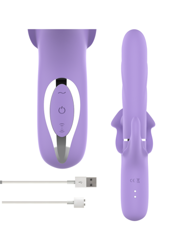 INTENSE - BILLIE MULTIFUNCTION RECHARGEABLE VIBRATOR SUCTION & PULSING PURPLE