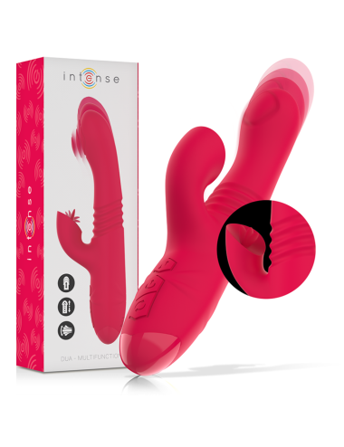 INTENSE - DUA MULTIFUNCTION RECHARGEABLE VIBRATOR UP & DOWN WITH RED TONGUE