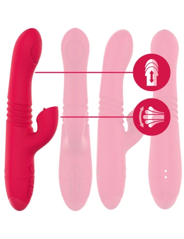INTENSE - DUA MULTIFUNCTION RECHARGEABLE VIBRATOR UP & DOWN WITH RED TONGUE