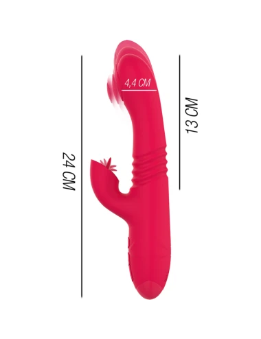 INTENSE - DUA MULTIFUNCTION RECHARGEABLE VIBRATOR UP & DOWN WITH RED TONGUE