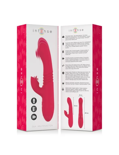 INTENSE - DUA MULTIFUNCTION RECHARGEABLE VIBRATOR UP & DOWN WITH RED TONGUE
