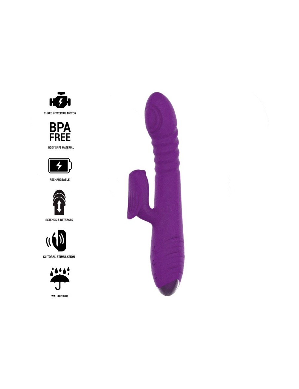 INTENSE - IGGY MULTIFUNCTION RECHARGEABLE VIBRATOR UP & DOWN WITH CLITORAL STIMULATOR PURPLE INTENSE - IGGY MULTIFUNCTION RECHARGEABLE VIBRATOR UP & DOWN WITH CLITORAL STIMULATOR PURPLE